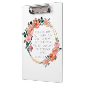 Christelijk Bijbels Floral, groot klembord (Links)