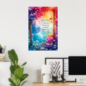 Christelijk Bijbelvers Ezechiël 36:25 Poster (Thuiskantoor)