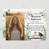 Christelijk Bijbelvers Foto Afstuderen Kaart (Voorkant / Achterkant)