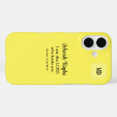 Christelijk Bijbelvers Geel Monogram Case-Mate iPhone Case (Achterkant (horizontaal))