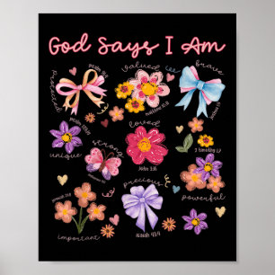 Christelijk Bijbelvers God Zegt Ik Ben Vrouwen Bij Poster