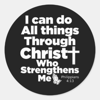 Christelijk bijbelvers Jesus Christ God Ronde Sticker