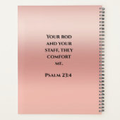 Christelijk Bijbelvers Maandelijks Vrouwen Blush R Planner (Achterkant)