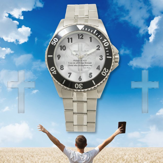  Christelijk Bijbelvers polshorloge Horloge (Christian Wrist Watches. Religious wrist watches are, wonderful, gifts for Pastors. Religious Watch.)