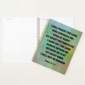 Christelijk Bijbelvers Psalm 16:7-8 Planner (Display)