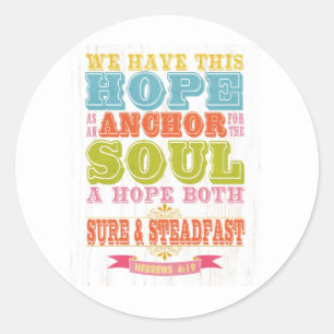 Christelijk Bijbelvers uit de Schrift - Hebreeuws  Ronde Sticker