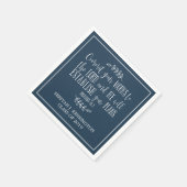 Christelijk Bijbelverse Typografie Blauw Afstudere Servet (Hoek)