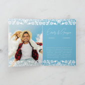 Christelijk Blauw & Wit Damask Fotobruiloft (Binnen)