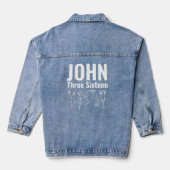 Christelijk Bloemen John Three Zestien (3:16) Denim Jacket (Achterkant)