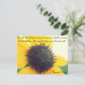 Christelijk Briefkaart zonnebloem (Staand voorkant)