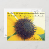 Christelijk Briefkaart zonnebloem (Voorkant / Achterkant)