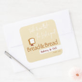 Christelijk Brood Logo | Bakkerij Cafe Gemeenschap Vierkante Sticker (Envelop)
