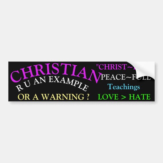 Christelijk Bumpersticker (Voorkant)
