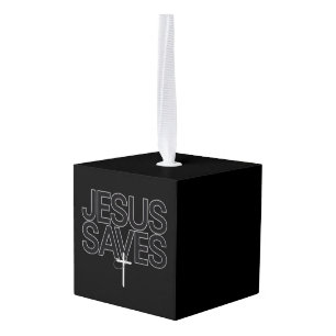 Christelijk Cadeau Jezus Geloof Bijbelvers Kubus Ornament