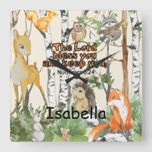 Christelijk cadeau voor speciale wandklok vierkante klok