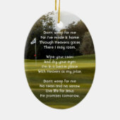 Christelijk Celebration Life Keepsake Golfen Keramisch Ornament (Achterkant)