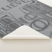 Christelijk Christuskruis in Steengrijs T-shirt Sherpa Deken (3/4)