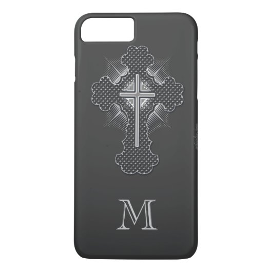 Christelijk chroomkleurig monogram Case-Mate iPhone case (Achterkant)
