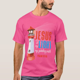 Christelijk citaat - Jezus is mijn licht - Psalm 1 T-shirt