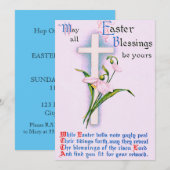Christelijk Cross Easter Lily Gedicht Kaart (Voorkant / Achterkant)