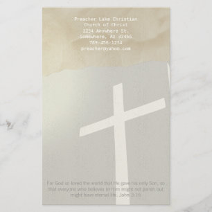 Christelijk Cross Stationery op grijs Briefpapier