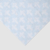 Christelijk Cross White op Blue Damask Pattern Tissuepapier (Detail)