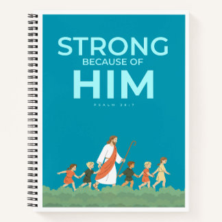 Christelijk dagboek Psalm 28:7 Sterk in Hem Notitieboek