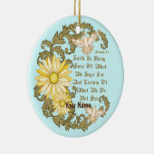 Christelijk Daisy Faith Keramisch Ornament (Rechts)