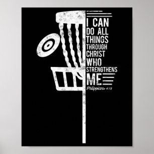 Christelijk Disc Golf Ik Kan Alle Dingen Filippië Poster
