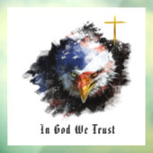 *~* Christelijk Eagle Cross Patriot USA Flag AP16 Raamsticker (Vel 3)