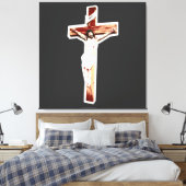 Christelijk embleem Christus Canvas Afdruk (Insitu (Slaapkamer))