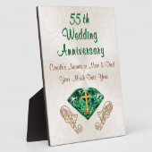 Christelijk Emerald 55 Wedding Jubileum Gift Idea Fotoplaat (Zijkant)