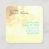 Christelijk etherisch leven, dwars en cloud vierkante visitekaartje (Achterkant)