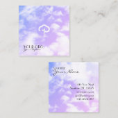 Christelijk etherisch leven, dwars en cloud vierkante visitekaartje (Voorkant / Achterkant)