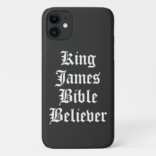 Christelijk Faith King James Bible Believer Zwart Case-Mate iPhone Case (Achterkant)