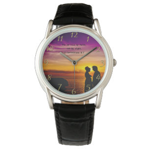 Christelijk Faith kruis met 2 Corinthians 5:7 Horloge
