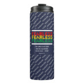 Christelijk FEARLESS Scripture Psalm 27 Blue Thermosbeker (Voorkant)