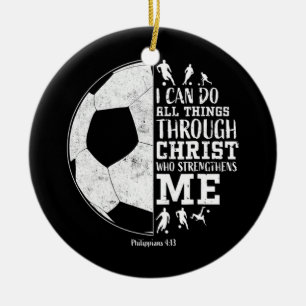 Christelijk Football alles wat ik kan doen Keramisch Ornament