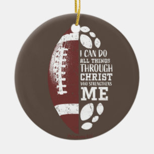 Christelijk Football Gifts Teen Boys Kinder Mannen Keramisch Ornament