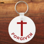 Christelijk Forprovided Red Cross en Text Design Sleutelhanger (Voorkant)