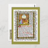 Christelijk gebed met nativiteit briefkaart (Voorkant / Achterkant)