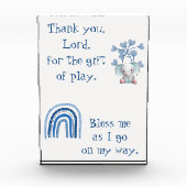 Christelijk Gebed voor kinderen Blauw | Fotoblokken (Voorkant)