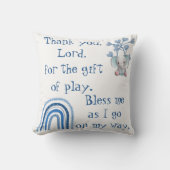 Christelijk Gebed voor kinderen Blauw | Kussen (Voorkant)