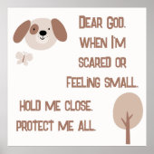 Christelijk Gebed voor kinderen Bruin & Wit | Poster (Voorkant)