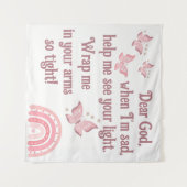 Christelijk Gebed voor kinderen Roze | Wandkleed (Voorkant (horizontaal))