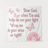 Christelijk Gebed voor kinderen Roze | Wandkleed (Voorkant)