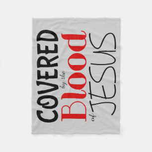 Christelijk GEDEKT DOOR BLOED VAN JESUS Fleece Bla Deken