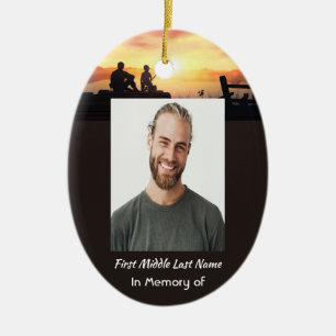 Christelijk Gedenkteken Vader Zoon Vissen Visser Keramisch Ornament