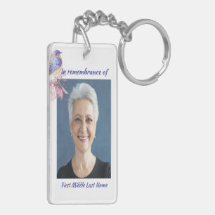 Christelijk gedicht Bluebird Garden Bird Sleutelhanger