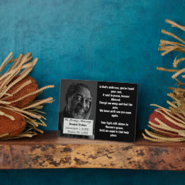 Christelijk gedicht Vader foto-herdenking rouwplec Fotoplaat